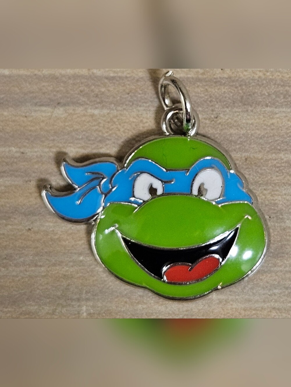 Teenage Mutant Ninja Turtles LEONARDO Silver Enamel Metal Charm Pendant